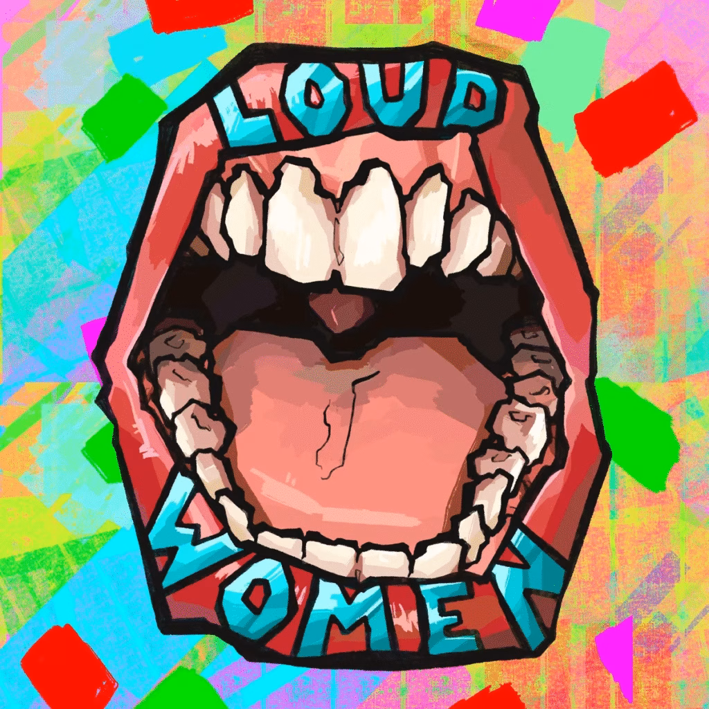Covert art for Loud Women's 10th anniversary compilation album, as featured in CONE's album review.