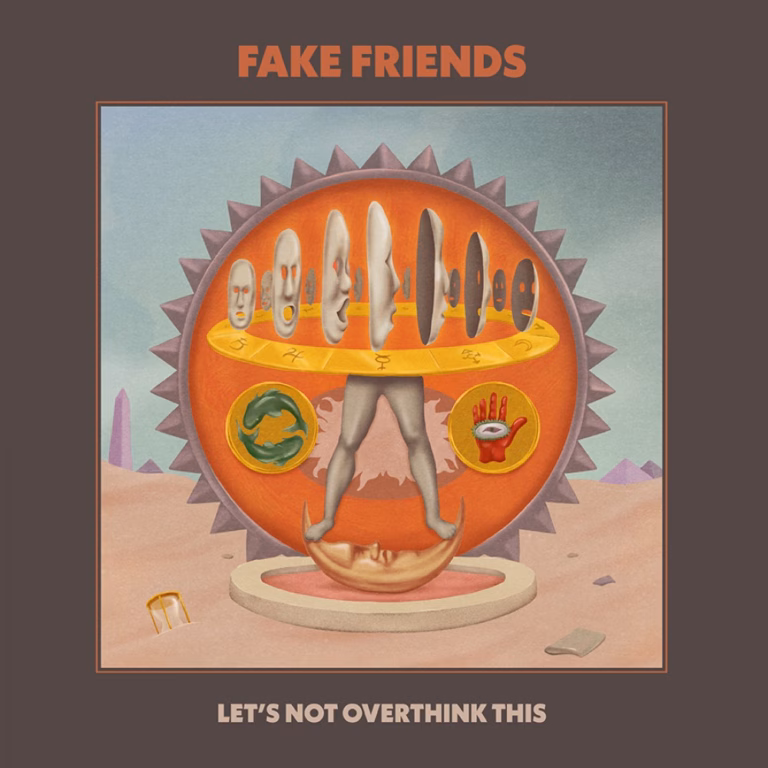 Cover art for Fake Friends debut indie release Let's Not Overthink This, featured in CONE's album review.